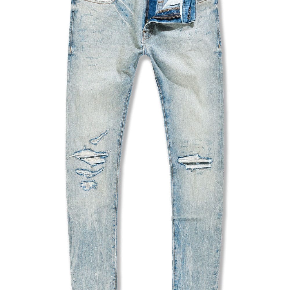 Jordan Craig Blue Skinny Distressed Jeans
